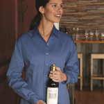 Ladies' Long Sleeve Stain Resistant Tapered Twill Shirt