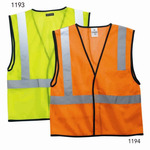 Economy Single Pocket Hook & Loop Mesh Vest