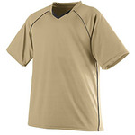 Youth Wicking Polyester V-Neck Jersey with Contrast Piping