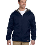 Men's Fleece-Lined Hooded Nylon Jacket