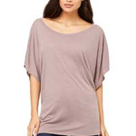 Ladies' Flowy Draped Sleeve Dolman T-Shirt