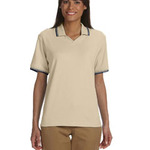 Ladies' Tipped Perfect Pima Interlock Polo