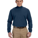 Adult Sueded Cotton Jersey Mock Turtleneck