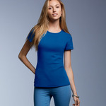 Ladies' 1x1 Baby Rib Scoop Tee