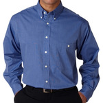 UltraClub Men's Wrinkle-Free End-on-End