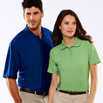 UltraClub® Men's Cool & Dry Elite Tonal Stripe Performance Polo