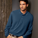 UltraClub Adult Long-Sleeve Classic Piqué Polo