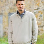 UltraClub Adult Micro-Poly 1/4-Zip Windshirt