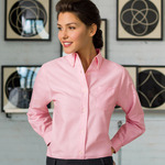 UltraClub Ladies' Classic Wrinkle-Free Long-Sleeve Oxford