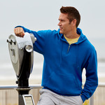 Adult NuBlend® 1/4-Zip Hooded Sweatshirt