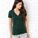 +CANVAS Ladies' Triblend Short-Sleeve Deep V-Neck Tee