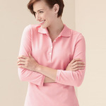 Ladies' Three-Quarter Sleeve Silkwash Pique Sport Shirt