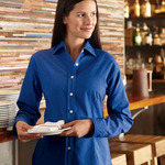 Women's Long Sleeve Stain Resistant Oxford Shirt