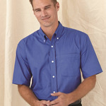 Short Sleeve Stain Resistant Oxford Shirt