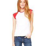 Ladies' Baby Rib Cap Sleeve Raglan T-Shirt