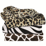 Animal Print Velour Beach Towel