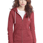 Juniors Marled Fleece Full Zip Hoodie