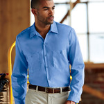 Adult Long-Sleeve Industrial Poplin Work Shirt
