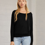 Women's Flowy Long Sleeve Off Shoulder Tee