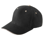 Adult Brushed Cotton Twill 6-Panel Mid-Profile Sandwich Cap