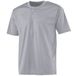 Adult 2-Button Mesh Henley Jersey