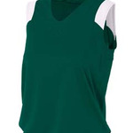 Ladies' Moisture Management V Neck Muscle Shirt