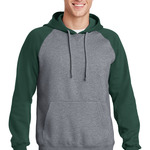 Raglan Colorblock Pullover Hooded Sweatshirt