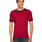 Unisex Poly-Cotton Short-Sleeve Ringer T-Shirt