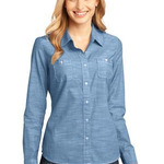 Made&#174; Ladies Long Sleeve Washed Woven Shirt