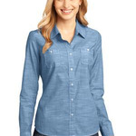 Made® Ladies Long Sleeve Washed Woven Shirt