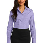 Ladies Windowpane Plaid Non Iron Shirt