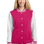 Ladies Fleece Letterman Jacket