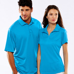 UltraClub&reg; Men's Cool & Dry Jacquard Stripe Polo