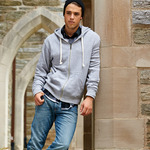 J.America Adult Tri-Blend Full-Zip Hooded Fleece