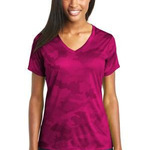 Ladies CamoHex V Neck Tee