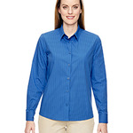 Ladies' Align Wrinkle-Resistant Cotton Blend Dobby Vertical Striped Shirt