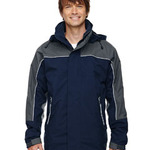 Adult 3-in-1 Seam-Sealed Mid-Length Jacket with Piping