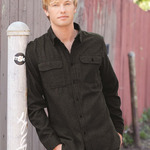 Men's Solid Flannel Shirt