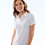 UltraClub&reg; Ladies' Cool & Dry Box Jacquard Performance Polo