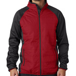 UltraClub&reg; Adult Cool & Dry Quilted Front Full-Zip Lightweight Jacket