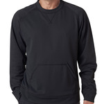 UltraClub&reg; Adult Cool & Dry Sport Crew Neck Fleece