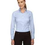 Ladies' Wrinkle-Free Two-Ply 80's Cotton Taped Stripe Jacquard Shirt