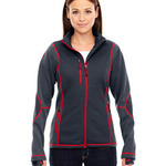 Ladies' Pulse Textured Bonded Fleece Jacket with Print