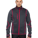 Men's Pulse Textured Bonded Fleece Jacket with Print