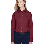 Ladies' Crown Collection® Solid Broadcloth Woven Shirt