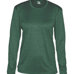 Ladies Pro Heather Long Sleeve Crew Neck Performance Tee