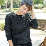 Women’s Glitter French Terry Wide Neck Sweatshirt