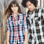 Women's Long Sleeve Plaid Shirt