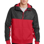 Embossed Hybrid Full Zip Hooded Jacket