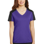Ladies PosiCharge ® Competitor ™ Sleeve Blocked V Neck Tee